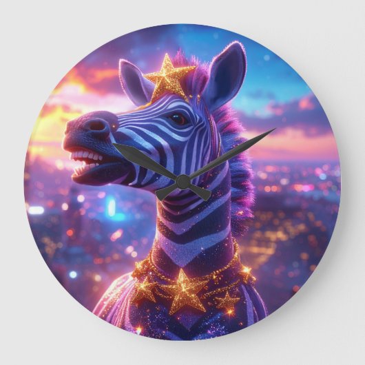 Stars Aad Strepen met ZEBRA ZANZIBAR Grote Klok (Voorkant)