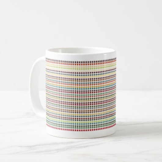 Stars Aligned - Tekstloos Multikleur Ontwerp Koffiemok (Voorkant links)