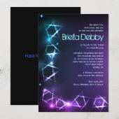 STARS and LIGHTS Bar Bat Mitzvah Invitation Kaart (Voorkant / Achterkant)