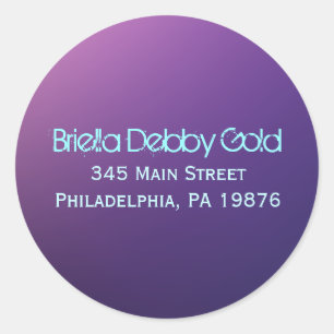 STARS and LIGHTS Bar Bat Mitzvah Return Address Ronde Sticker