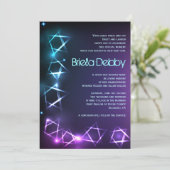 STARS and LIGHTS Jewish Baby Naming Invitation Kaart (Staand voorkant)