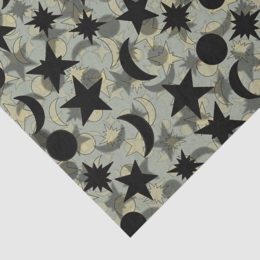 STARS AND MOONS by Slipperywindow Tissuepapier (Detail)