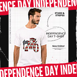 Stars and Stripes 1776 Onafhankelijkheidsdag T-Shi T-shirt