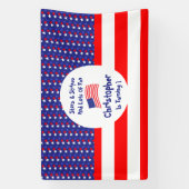 Stars and Stripes 1e verjaardag Spandoek (Verticaal)