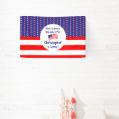 Stars and Stripes 1e verjaardag Spandoek (Insitu)
