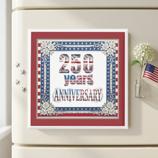 Stars And Stripes 250 Jaar Jubileum Patriottisch Magneet