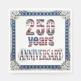 Stars And Stripes 250 Jaar Jubileum Patriottisch Servet