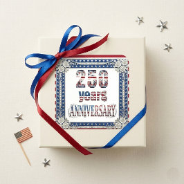 Stars and Stripes 250 jaar jubileum patriottisch Vierkante Sticker