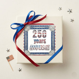 Stars and Stripes 250 jaar jubileum patriottisch Vierkante Sticker