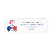 Stars And Stripes 4 juli-adres Etiket (Voorkant)