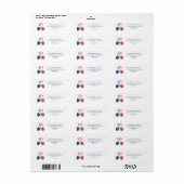 Stars And Stripes 4 juli-adres Etiket (Full Sheet)