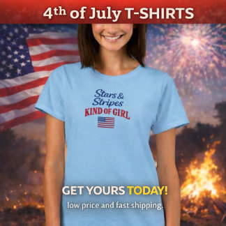 Stars and Stripes | 4 juli T-shirt voor haar