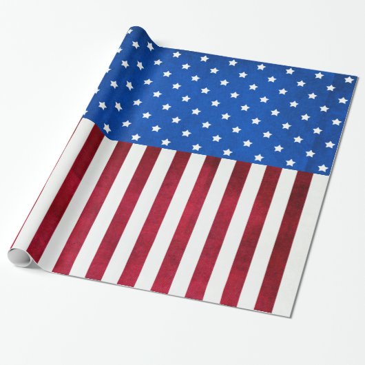 Stars and Stripes American Flag van Shirley Taylor Cadeaupapier (Uitgerold)