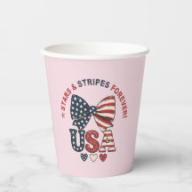 Stars and Stripes Bow Patriottische USA Papieren B