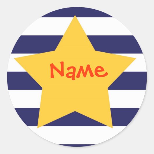 Stars and Stripes Boys Aangepaste Sticker (Voorkant)