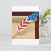 Stars And Stripes Feather Kaart (Staand voorkant)