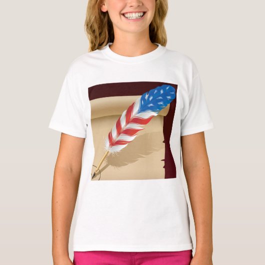 Stars And Stripes Feather T-shirt (Voorkant)