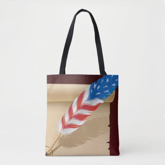 Stars And Stripes Feather Tote Bag (Voorkant)