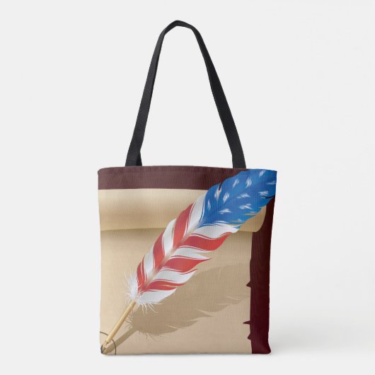 Stars And Stripes Feather Tote Bag (Achterkant)