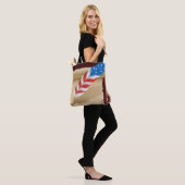 Stars And Stripes Feather Tote Bag (Op model)