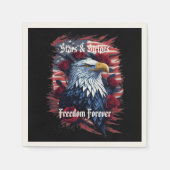Stars and Stripes Flag Freedom Forever Eagle Roos Servet (Voorkant)