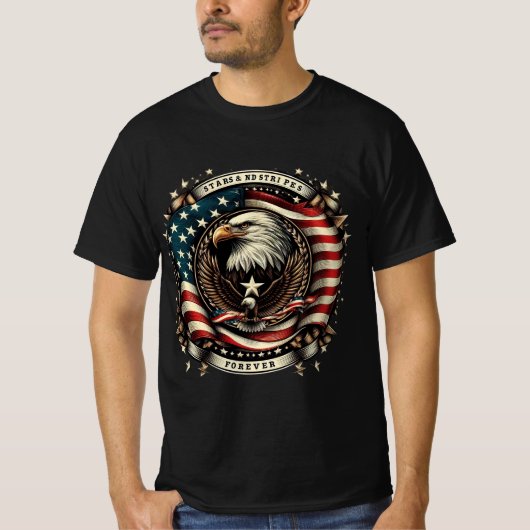 Stars and Stripes Forever - American Eagle Pride T-shirt (Voorkant)