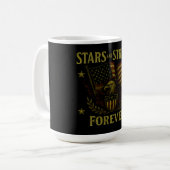 Stars and Stripes Forever - American Flag Pride Koffiemok (Voorkant links)