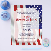 Stars and Stripes Forever Herdenkingsdag vlag Flyer (Enkel)