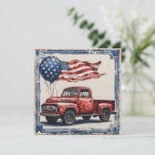 Stars and Stripes Journey:  glorie Feestdagenkaart (Staand voorkant)