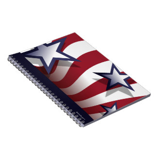 Stars and stripes notebook (aanpasbaar) notitieboek