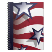 Stars and stripes notebook (aanpasbaar) notitieboek (Voorkant)