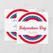 Stars and Stripes Onafhankelijkheidsdag Feest Kaart (Voorkant / Achterkant)