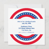 Stars and Stripes Onafhankelijkheidsdag Feest Kaart (Achterkant)