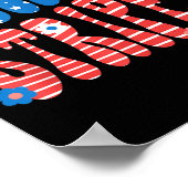 Stars and Stripes Onafhankelijkheidsdag Patriottis Poster (Hoek)