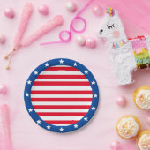 Stars and Stripes Papieren Bordje (Feest)