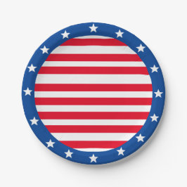 Stars and Stripes Papieren Bordje