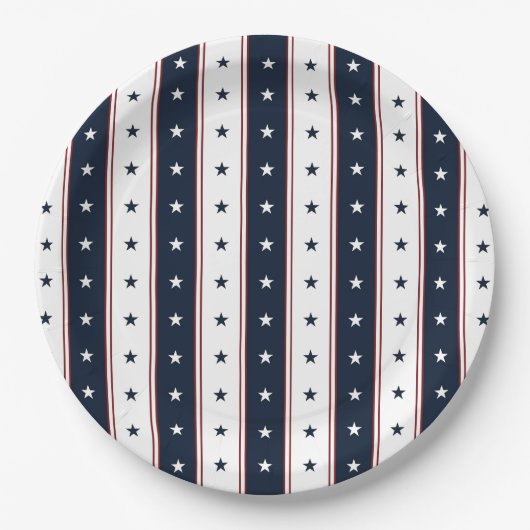 Stars and Stripes Papieren Bordje (Voorkant)