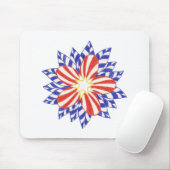 Stars and Stripes Patriotic Flower Muismatten (Met muis)