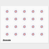 Stars and Stripes Patriotic Flower Stickers (Vel)