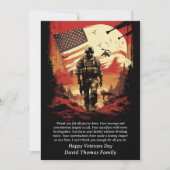 Stars and Stripes Patriotic Verenigde Staten Veter Bedankkaart (Voorkant)