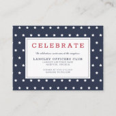 Stars and Stripes Patriottische Militaire Trouwkaa Informatiekaartje (Voorkant)