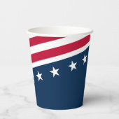 Stars and Stripes Patriottische Picknick Partij 8o Papieren Bekers (Achterkant)