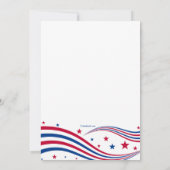 Stars and Stripes Photo Fundraiser Invitation Kaart (Achterkant)