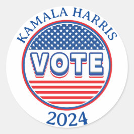 Stars and Stripes Stem Verenigde Staten - Verkiezi Ronde Sticker