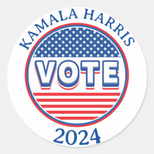 Stars and Stripes Stem Verenigde Staten - Verkiezi Ronde Sticker