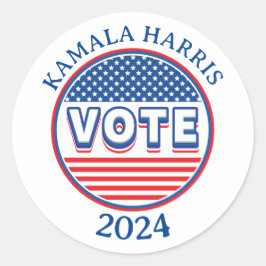 Stars and Stripes Stem Verenigde Staten - Verkiezi Ronde Sticker