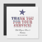 Stars and Stripes Tekst Bedankt voor uw service (Voorkant / Achterkant)