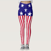 Stars and Stripes USA Decor on Leggings (Voorkant)