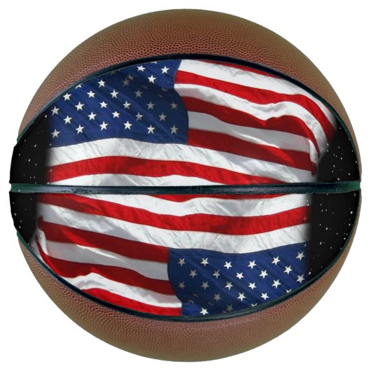 Stars and Stripes USA Patriottic American Flag Basketbal (Voorkant)