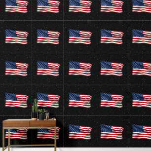 Stars and Stripes USA Patriottic American Flag Behang